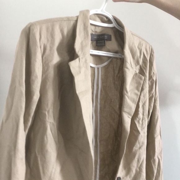 Beige/ tan linen blazer - Picture 5 of 6
